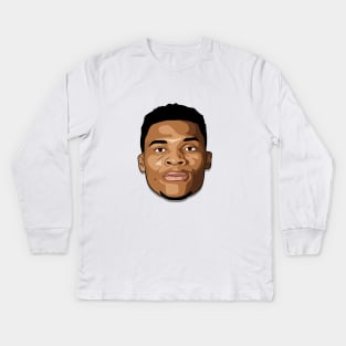 Russell Westbrook Cartoon Kids Long Sleeve T-Shirt